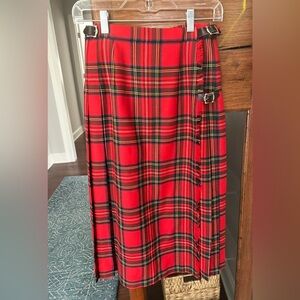 Laird-Portch Vintage Wool Plaid Kilt Skirt 8